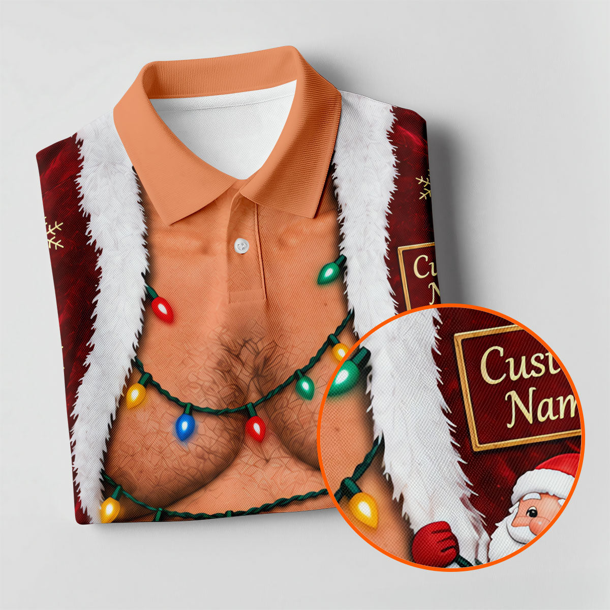 Custom Name Santa Suit Christmas Golf Shirt, Golf Gifts For Women, Ladies Golf Tops