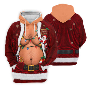 Custom Name Santa Suit Christmas Golf Shirt, Golf Gifts For Women, Ladies Golf Tops