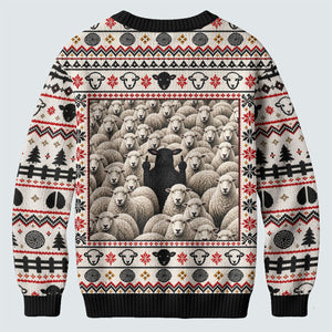 Black Sheep Fair Isle Ugly Christmas Sweater, Funny Christmas Outfit, Christmas Gifts