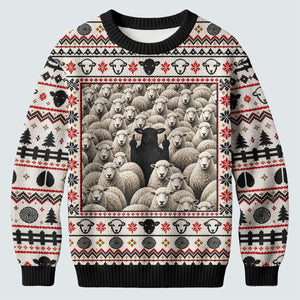 Black Sheep Fair Isle Ugly Christmas Sweater, Funny Christmas Outfit, Christmas Gifts
