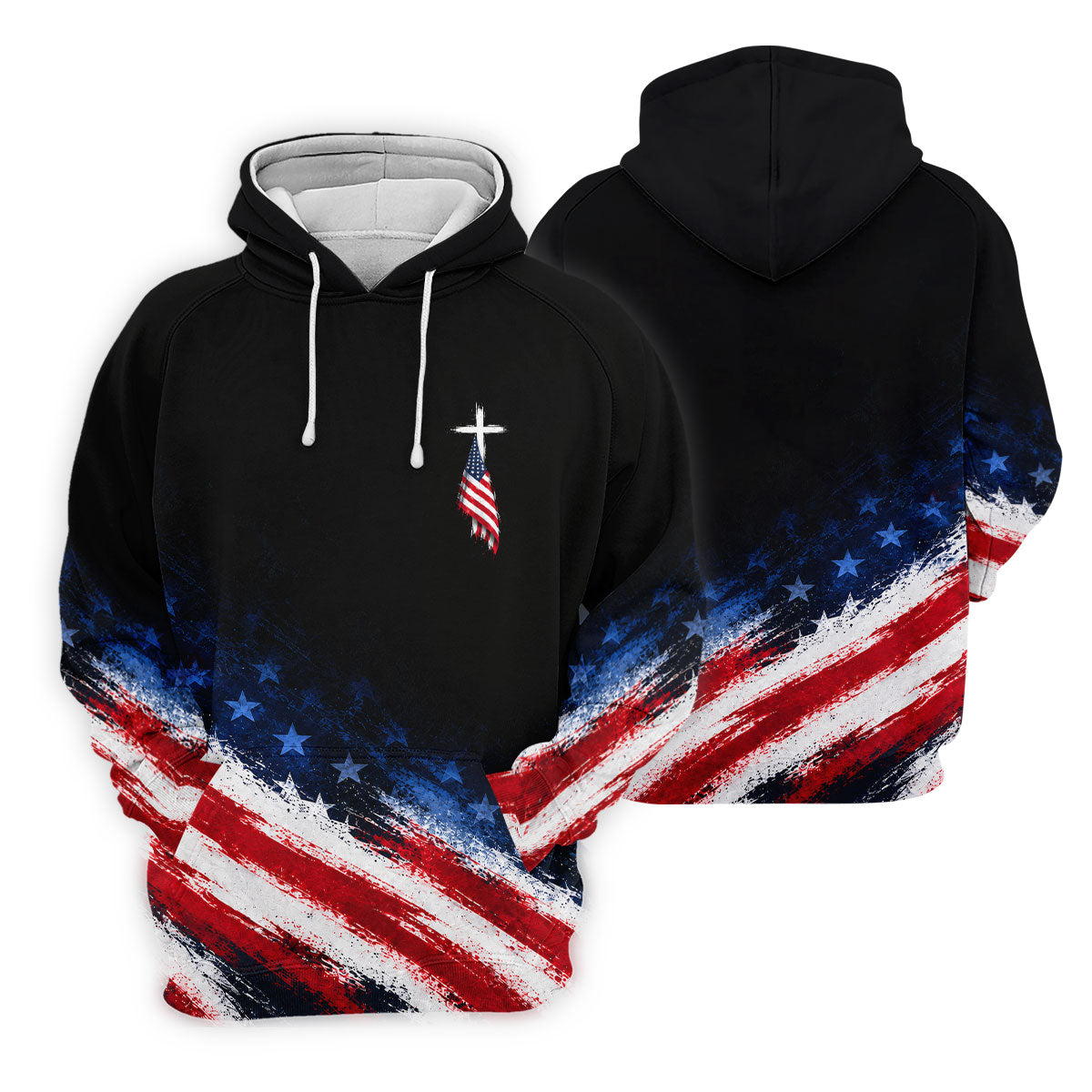 Veteran Cross USA Flag Golf Polo Shirt, Ladies Golf Shirts, Veterans Day Golf Shirt