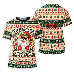 Tis The Season To Par-Tee Christmas Golf Shirt, Mens Golf Polo, Golf Shirts For Men