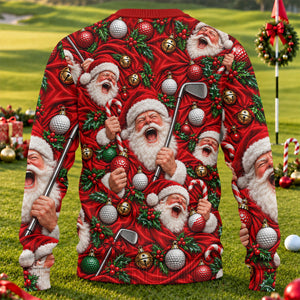 Ugly Christmas Sweater Santa Golf Ornaments, Ugly Sweater Party, Christmas Gifts