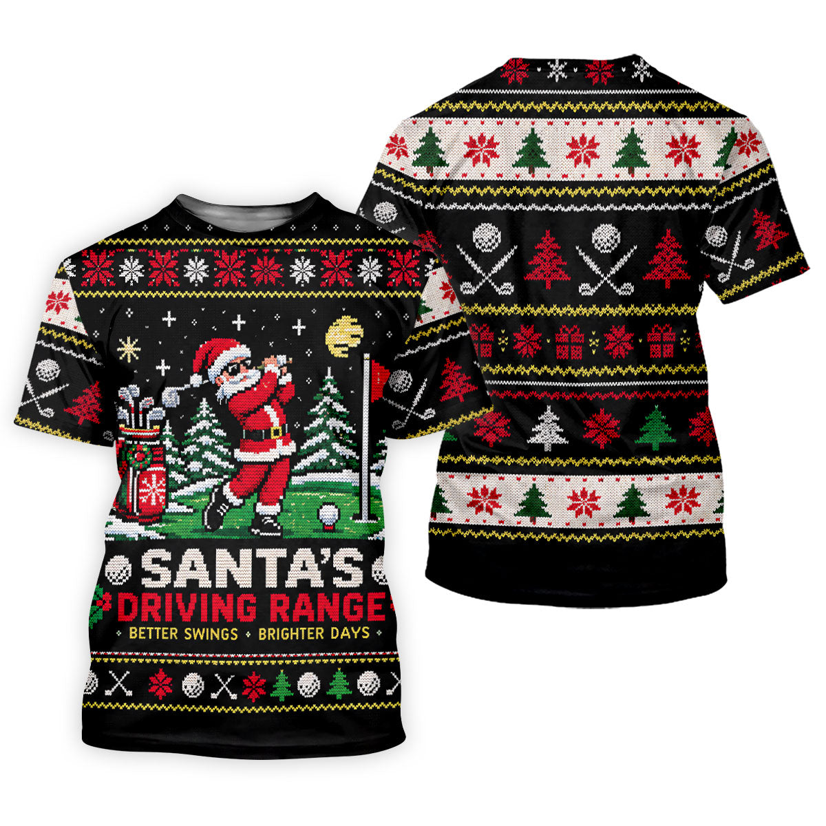 Santa Driving Range Christmas Golf Shirt, Ladies Golf Shirts, Womens Golf Apparel