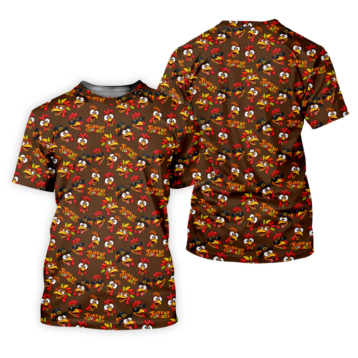Turkey Squadgiving Thanksgiving Golf Shirt, Womens Golf Tops, Womens Golf Apparel