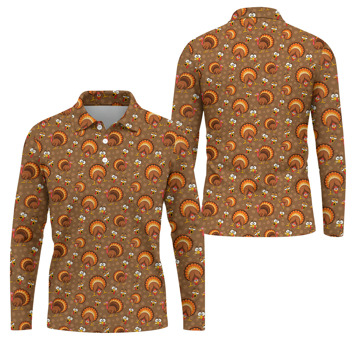 Feathergiving Thanksgiving Golf Shirt, Mens Golf Apparel, Funny Mens Golf Shirts