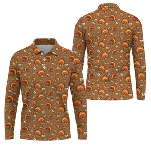 Feathergiving Thanksgiving Golf Shirt, Mens Golf Apparel, Funny Mens Golf Shirts