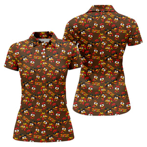 Turkey Squadgiving Thanksgiving Golf Shirt, Womens Golf Tops, Womens Golf Apparel