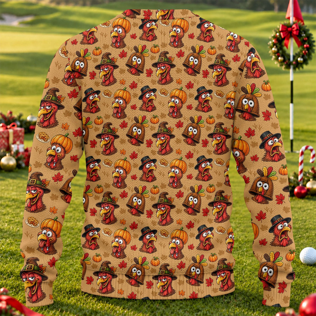 Ugly Christmas Sweater Thanksgiving Pilgrim Turkey, Funny Xmas Gift, Christmas Gifts