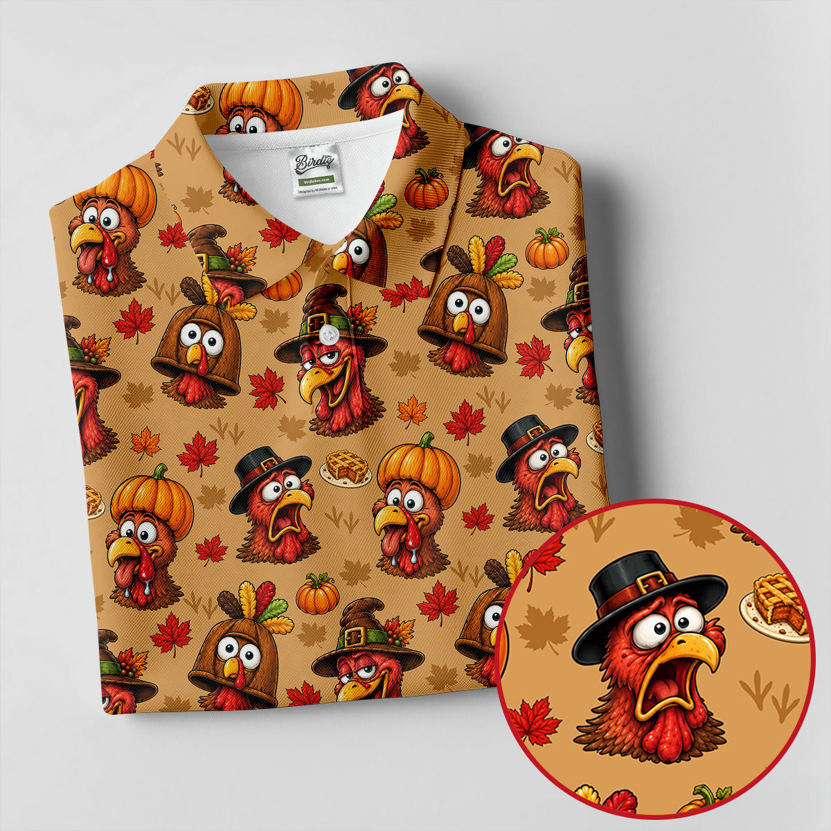 Pumpkingiving Thanksgiving Golf Shirt, Womens Golf Apparel, Womens Golf Clothing