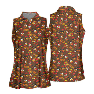 Turkey Squadgiving Thanksgiving Golf Shirt, Womens Golf Tops, Womens Golf Apparel