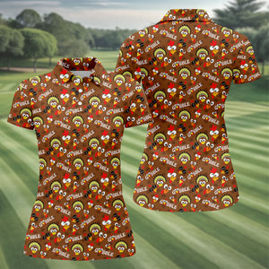 Gobblegiving Thanksgiving Golf Shirt, Womens Golf Apparel, Golf Shirts For Women