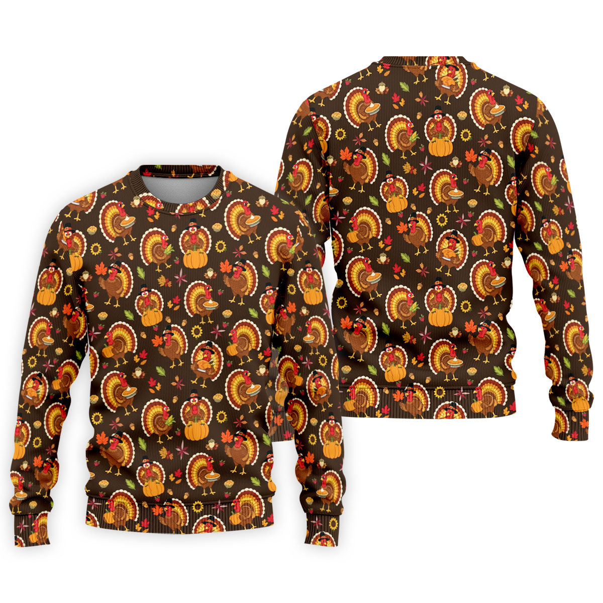 Thanksgiving Turkey Medallion Golf Shirt, Mens Golf Polo, Funny Mens Golf Shirts