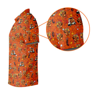 Thanksgiving Cartoon Turkey Golf Shirt, Ladies Golf Shirts, Womens Golf Clothing