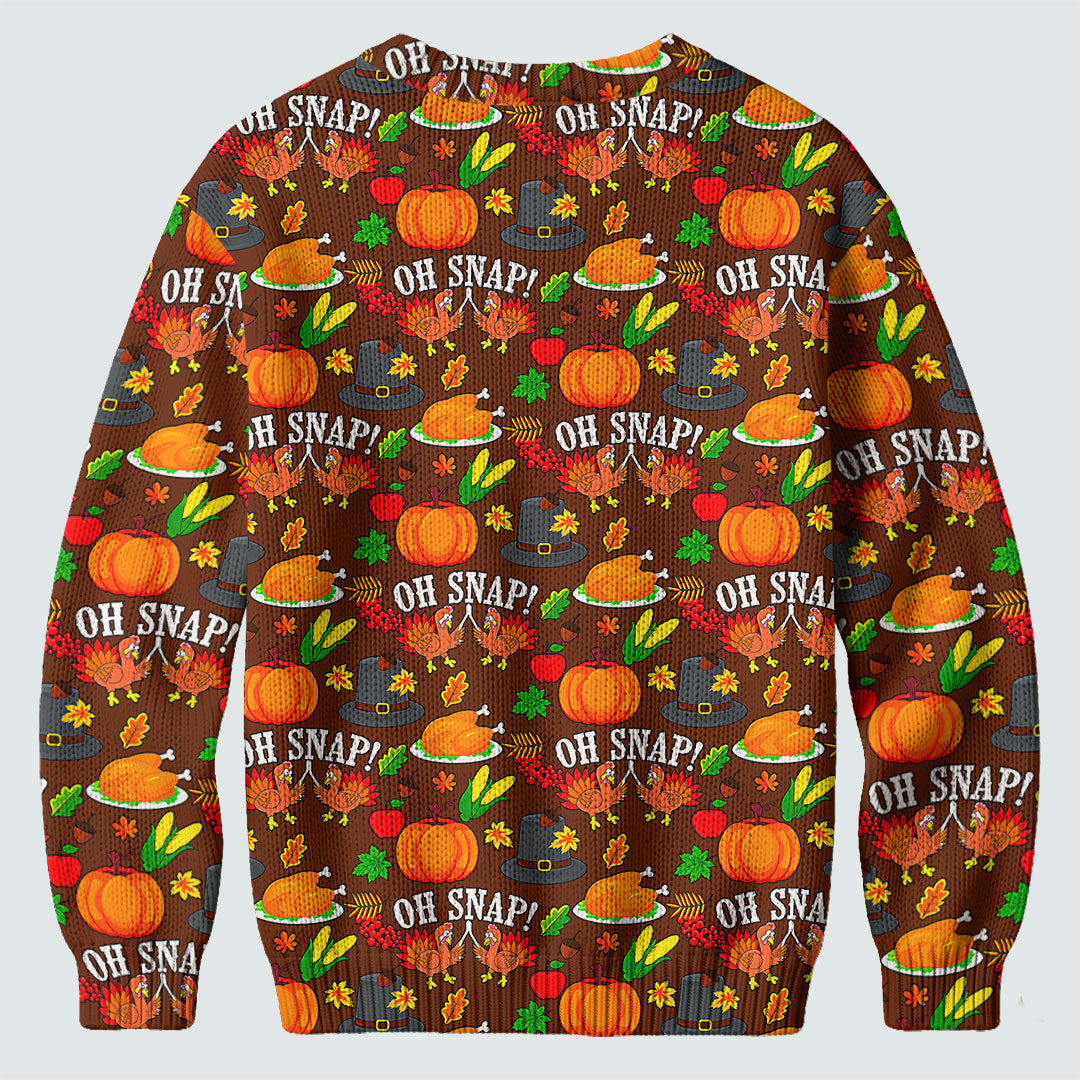 Ugly Christmas Sweater Thanksgiving Oh Snap, Ugly Sweater Party, Christmas Golf Gift