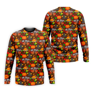 Thanksgiving Oh Snap Pumpkin Golf Shirt, Mens Golf Polo, Mens Holiday Golf Shirts