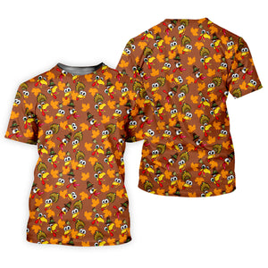Thanksgiving Turkey Leaves Golf Shirt, Ladies Golf Shirts, Golf Shirts For Women
