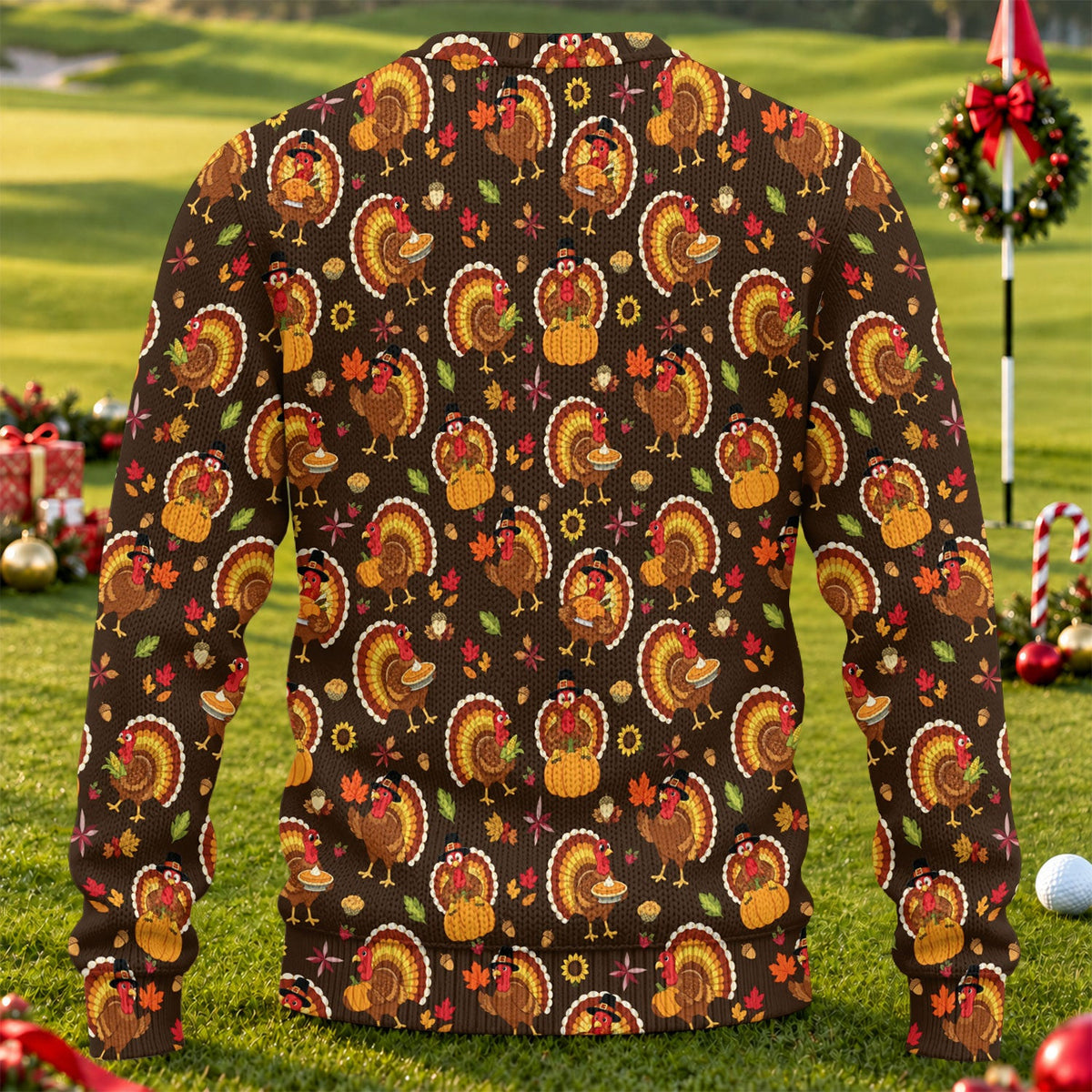 Ugly Christmas Sweater Thanksgiving Turkey Ring, Ugly Sweater Party, Golf Lover Gifts