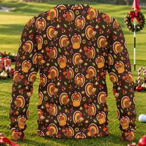 Ugly Christmas Sweater Thanksgiving Turkey Ring, Ugly Sweater Party, Golf Lover Gifts