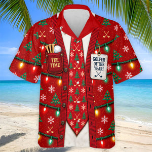 Golfer Of The Year Tie Christmas Golf Shirt, Golf Shirts For Men, Mens Golf Clothing