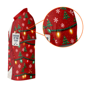 Golfer Of The Year Tie Christmas Golf Shirt, Womens Golf Apparel, Ladies Golf Apparel
