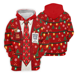 Golfer Of The Year Tie Christmas Golf Shirt, Womens Golf Apparel, Ladies Golf Apparel