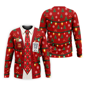 Golfer Of The Year Tie Christmas Golf Shirt, Golf Shirts For Men, Mens Golf Clothing