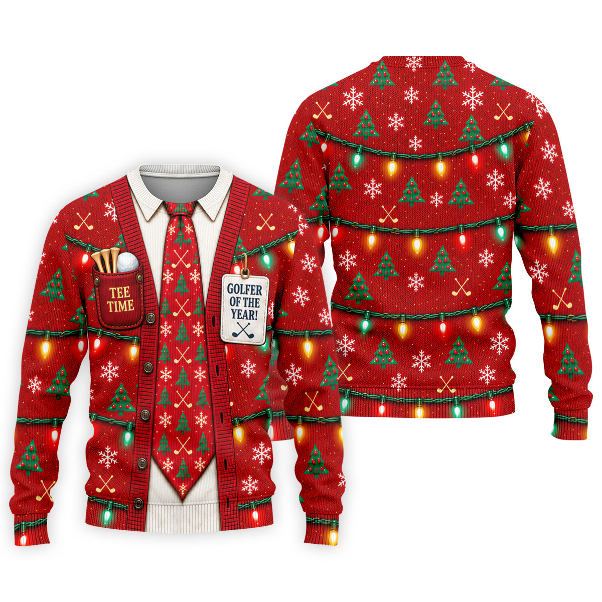 Golfer Of The Year Tie Christmas Golf Shirt, Golf Shirts For Men, Mens Golf Clothing
