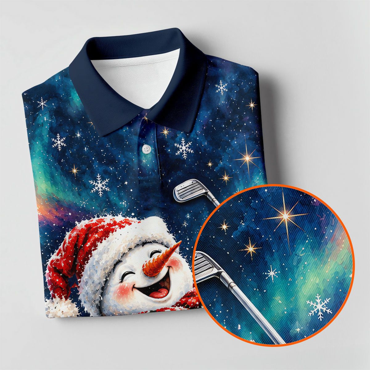 Aurora Snowman Golfer Christmas Golf Shirt, Golf Shirts For Women, Ladies Golf Shirts