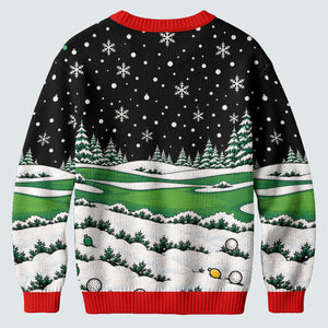 Suck At Golf Santa Beer Ugly Christmas Sweater, Funny Xmas Gift, Christmas Golf Gift