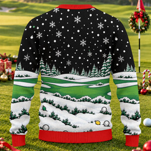 Suck At Golf Santa Beer Ugly Christmas Sweater, Funny Xmas Gift, Christmas Golf Gift