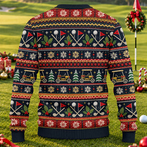 Ho Ho Hole In One Santa Ugly Christmas Sweater, Golf Lover Gifts, Christmas Gifts