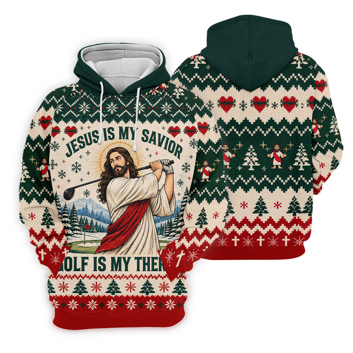 Jesus Savior Golf Therapy Christmas Golf Shirt, Womens Golf Apparel, Ladies Golf Tops