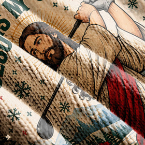 Jesus Savior Golf Therapy Ugly Christmas Sweater, Ugly Sweater Party, Funny Xmas Gift