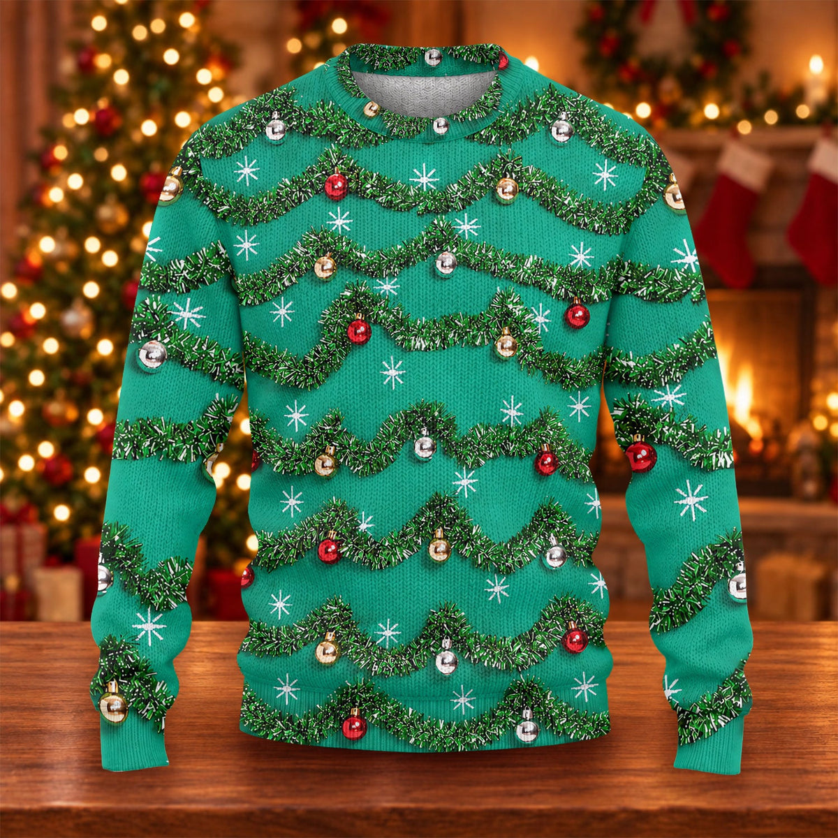 Tinsel Garland Ornaments Ugly Christmas Sweater, Christmas Golf Gift, Christmas Gifts