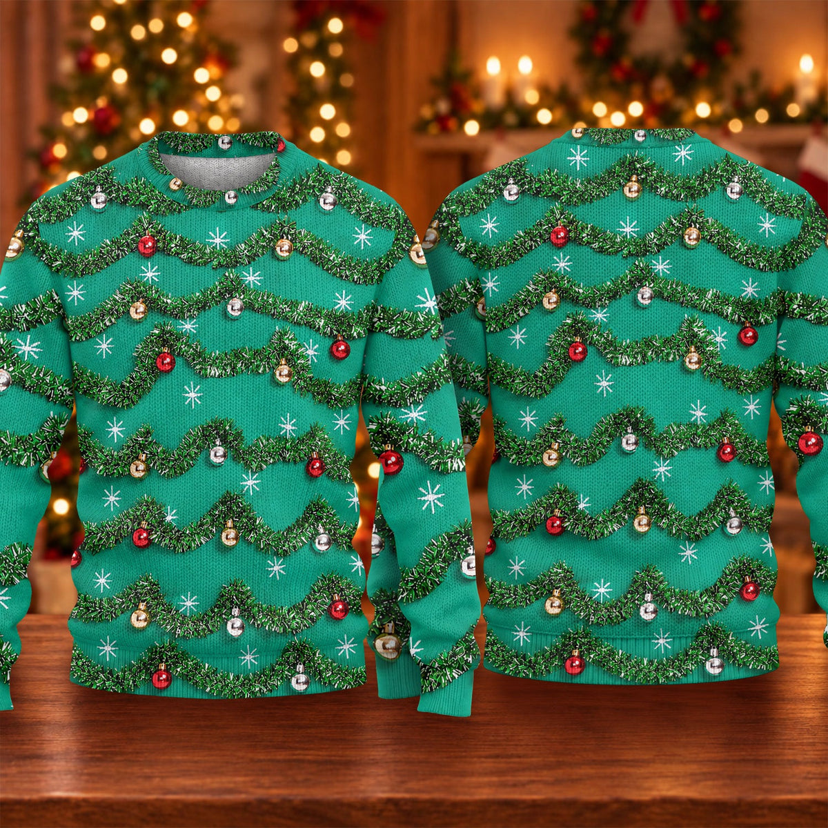 Tinsel Garland Ornaments Ugly Christmas Sweater, Christmas Golf Gift, Christmas Gifts