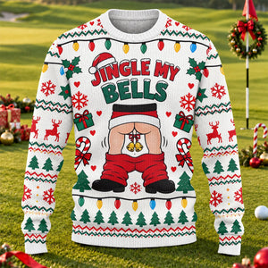 Jingle My Bells Pants Down Ugly Christmas Sweater, Funny Xmas Gift, Christmas Gifts