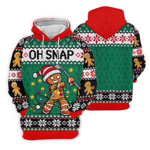 Oh Snap Gingerbread Christmas Golf Shirt, Golf Gifts For Women, Ladies Golf Tops