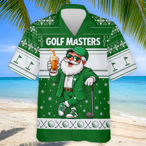 Green Jacket Santa Beer Christmas Golf Shirt, Golf Shirts For Men, Golf Polo For Men