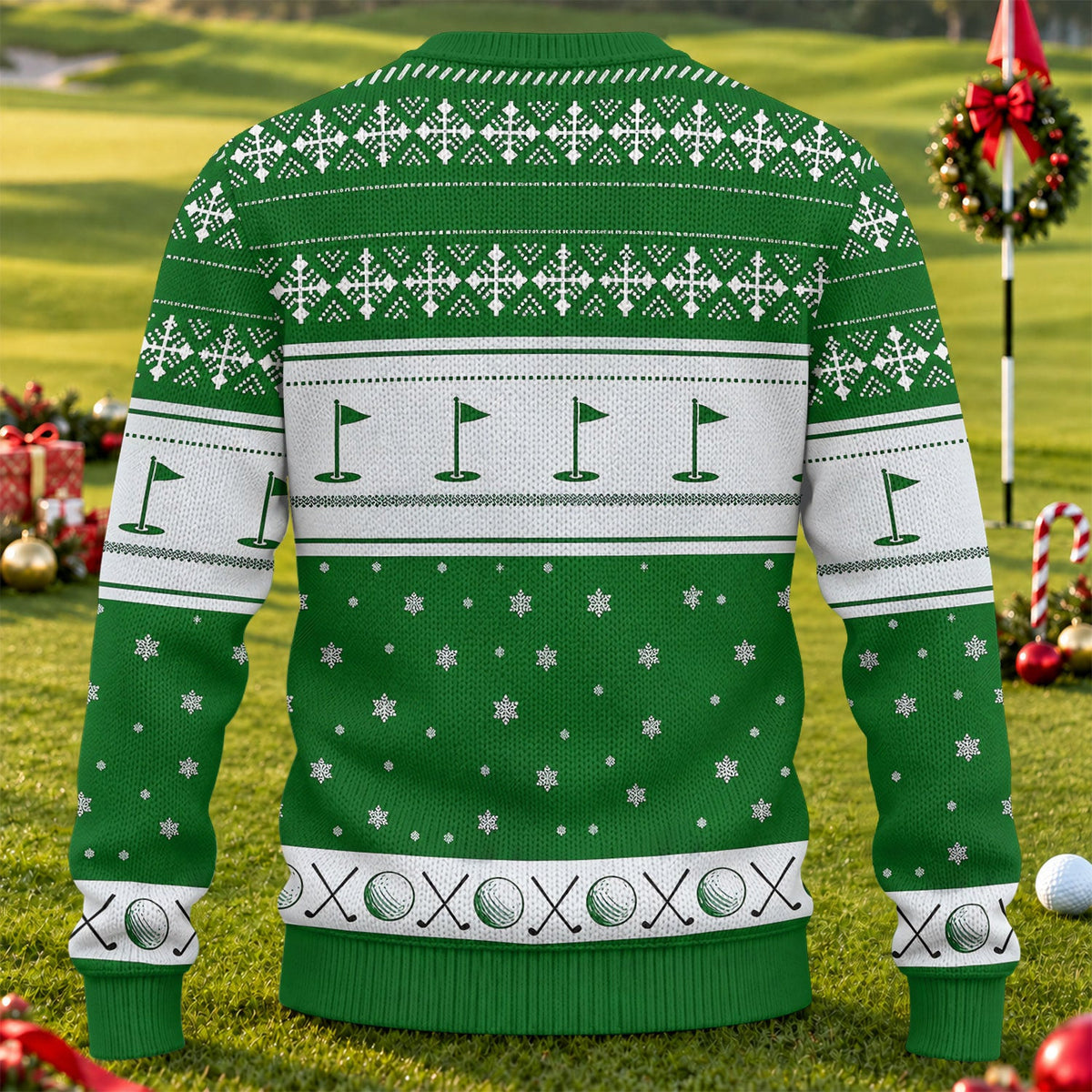 Green Jacket Santa Beer Ugly Christmas Sweater, Christmas Golf Gift, Golf Lover Gifts