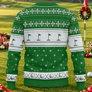 Green Jacket Santa Beer Ugly Christmas Sweater, Christmas Golf Gift, Golf Lover Gifts