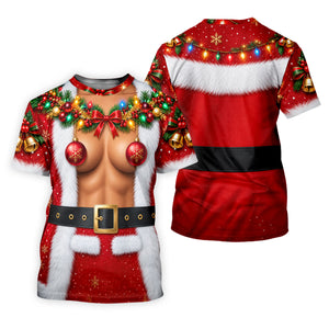Ornament Pasties Santa Christmas Golf Shirt, Mens Golf Shirts, Funny Mens Golf Shirts