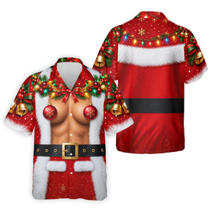 Ornament Pasties Santa Christmas Golf Shirt, Mens Golf Shirts, Funny Mens Golf Shirts