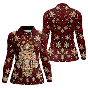 Pearl Nutcracker Christmas Golf Shirt, Womens Golf Apparel, Golf Shirts For Women
