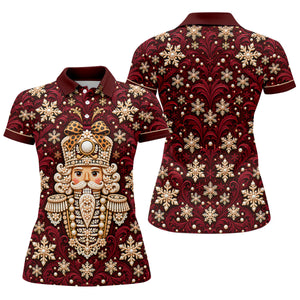 Pearl Nutcracker Christmas Golf Shirt, Womens Golf Apparel, Golf Shirts For Women