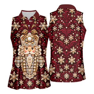 Pearl Nutcracker Christmas Golf Shirt, Womens Golf Apparel, Golf Shirts For Women