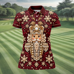 Pearl Nutcracker Christmas Golf Shirt, Womens Golf Apparel, Golf Shirts For Women