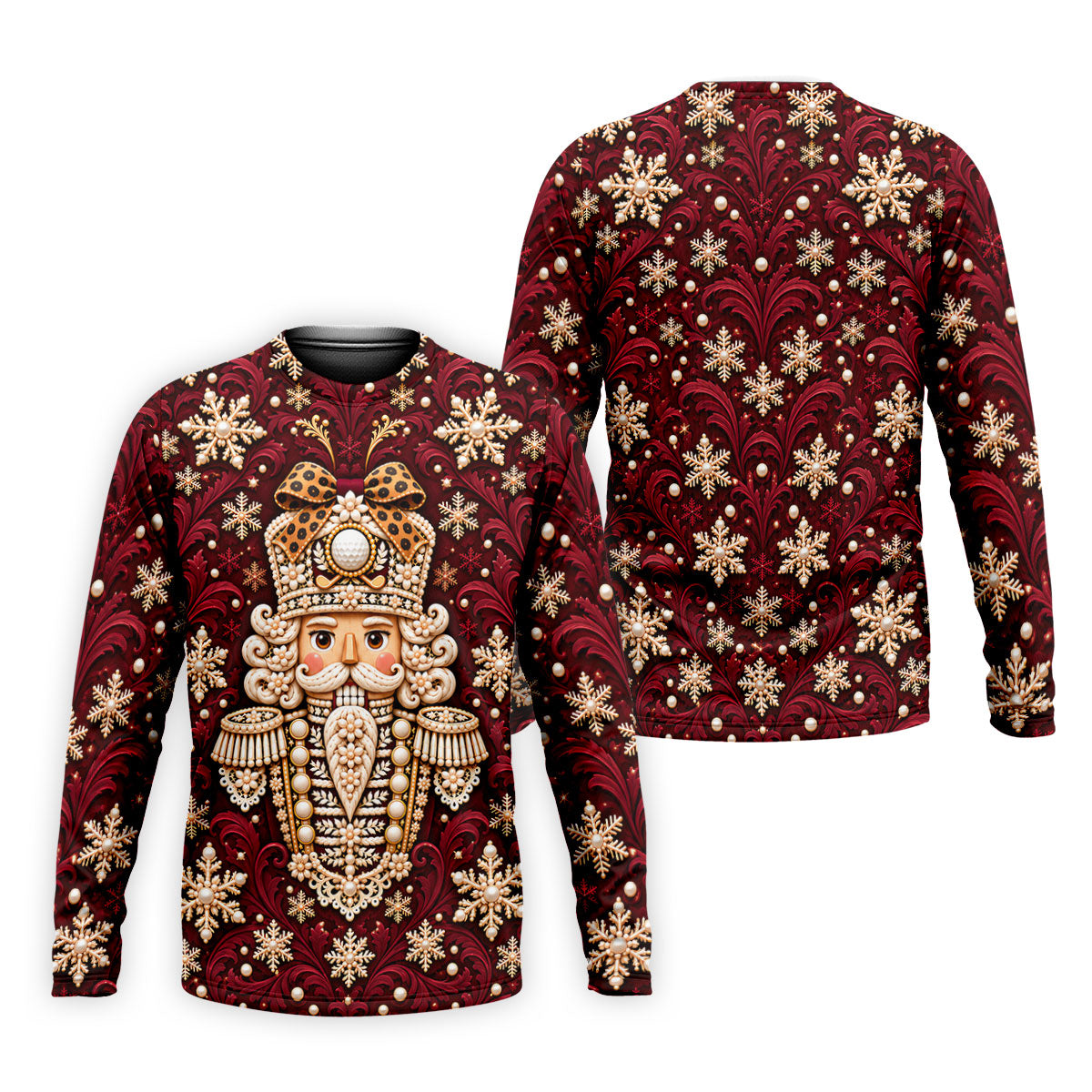 Pearl Nutcracker Christmas Golf Shirt, Mens Golf Clothing, Mens Holiday Golf Shirts