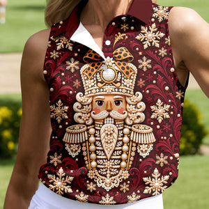 Pearl Nutcracker Christmas Golf Shirt, Womens Golf Apparel, Golf Shirts For Women