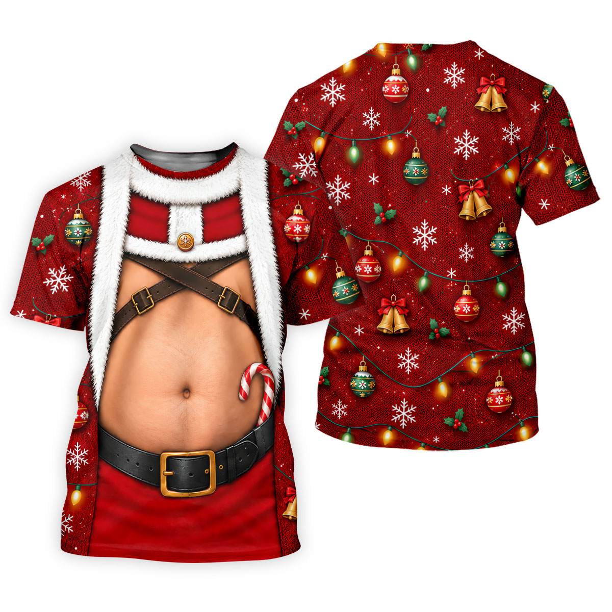 Santa Belly Harness Vest Christmas Golf Shirt, Womens Golf Clothing, Womens Golf Tops
